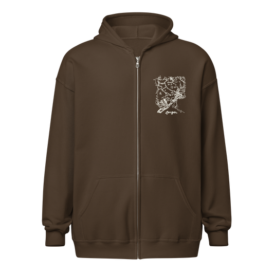 SJOWGREN TREE HOODIE w zip